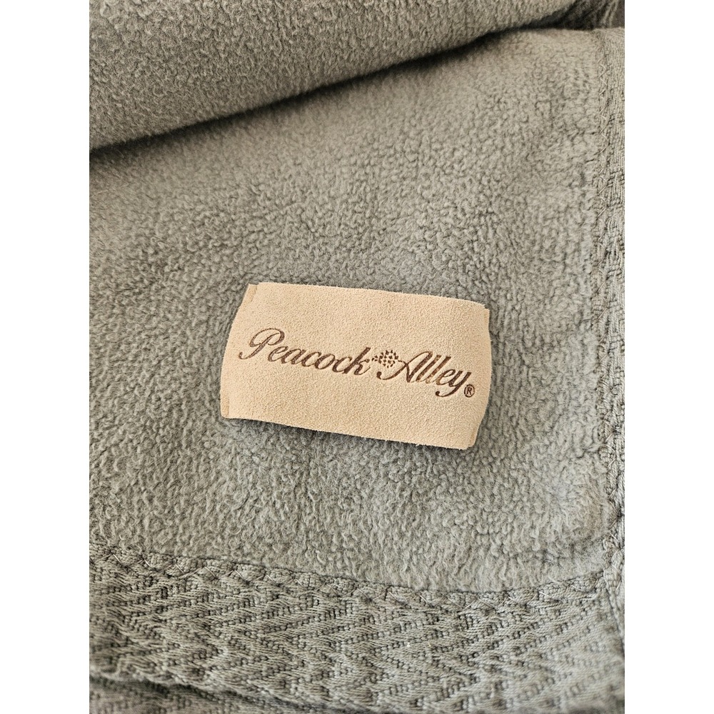 Peacock Alley Bed Blanket Queen Gray Good Brushed Cotton Luxury Reversible